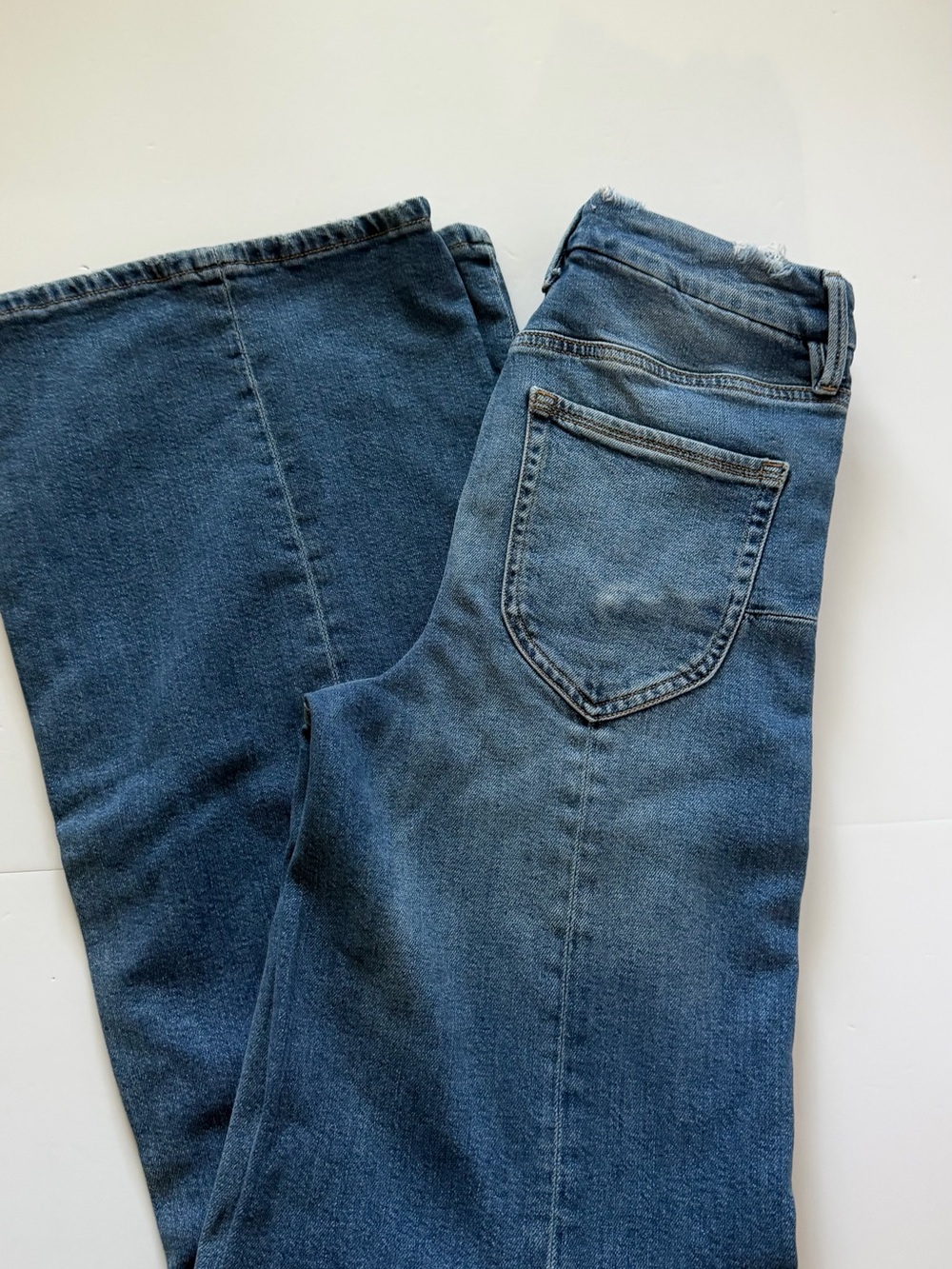 Good American Medium Blue Flare Jeans